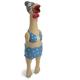 Rubber Chicken Grandma Hippie Chick Large Dog Toy