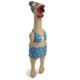 Rubber Chicken Grandma Hippie Chick Small Dog Toy