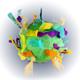 Paper Mache Party Ball 4 Inch Bird Toy