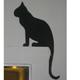 Silhouette Cat Sitting Door or Window Frame Ornament
