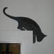 Silhouette Cat Jumping Door or Window Frame Ornament