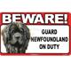 Sign Guard Newfoundland On Duty 8 x 4.75 inch Laminated