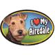 Dog Breed Image Magnet Oval Airedale