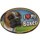 Dog Breed Image Magnet Oval Boxer
