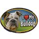 Dog Breed Image Magnet Oval Bulldog