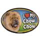Dog Breed Image Magnet Oval Chow Chow