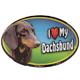 Dog Breed Image Magnet Oval Dachshund