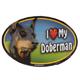 Dog Breed Image Magnet Oval Doberman