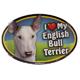 Dog Breed Image Magnet Oval English Bull Terrier