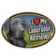 Dog Breed Image Magnet Oval Laborador Black
