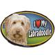 Dog Breed Image Magnet Oval Labradoodle
