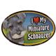 Dog Breed Image Magnet Oval Minature Schnauzer