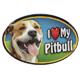 Dog Breed Image Magnet Oval Pitbull