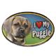 Dog Breed Image Magnet Oval Puggle