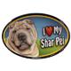 Dog Breed Image Magnet Oval Shar Pei