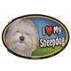 Dog Breed Image Magnet Oval Sheepdog