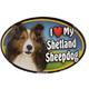 Dog Breed Image Magnet Oval Sheltand Sheepdog