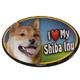 Dog Breed Image Magnet Oval Shiba Inu