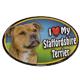 Dog Breed Image Magnet Oval Staffordshire Terrier
