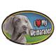 Dog Breed Image Magnet Oval Weimaraner