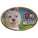 Dog Breed Image Magnet Oval Westie
