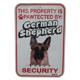 Sign German Shepherd Pawtected 12 x 18 inch Aluminum