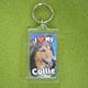 Plastic Keyring Collie