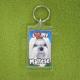 Plastic Keyring Maltese