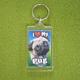 Plastic Keyring Pug