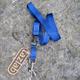 TazLab SlideTech Adjustable Nylon Dog Leash Blue