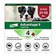 Bayer Advantage II Dog 21-55 lb 4 pack