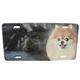 Aluminum Dog Breed License Plate with Pomeranian Head