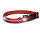 Visiglo Red LED Illuminated Small Dog Collar 10 to 14 inch