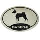 Euro Style Oval Dog Decal Basenji