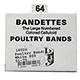 Poultry Numbered Leg Bands White Size 9 Numbered 51-75