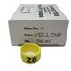 Poultry Numbered Leg Bands Yellow Size 11 Numbered 26-50