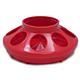 Plastic Mason Jar Baby Chick Feeder Base Red