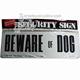 Beware of Dog Sign Metal