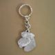Pewter Key Chain I Love My Airedale