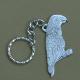 Pewter Key Chain I Love African Greys