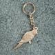 Pewter Key Chain I Love Cockatiels