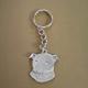 Pewter Key Chain I Love My Staffordshire Terrier
