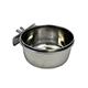 Stainless Bird Dish w/clamp 10 ounce