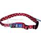 Nylon Dog Collar Adjustable 1-inch Paw Red