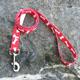 Nylon Dog Leash 1-inch x 6 foot Bone Red
