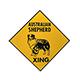 Sign Australian Shepherd Xing 12 x 12 inch Aluminum
