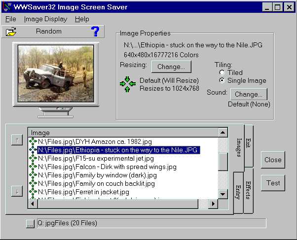 Screenshot for WWsaver32 4.03