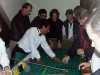 Party goers
try their luck at craps