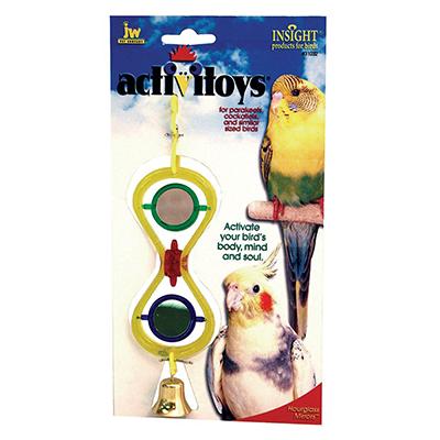 JW Preening Hour Glass Mirror Bird Toy Click for larger image