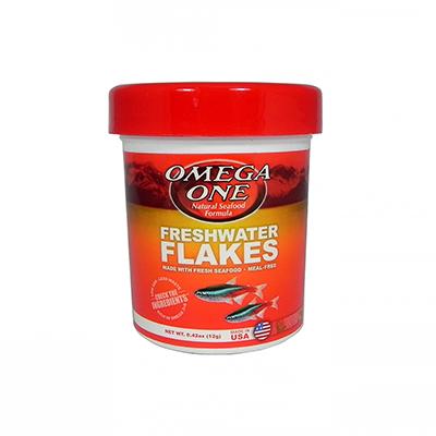 Omega One Freshwater Flakes Fish Food .42 ounce Click for larger image